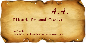 Albert Artemíszia névjegykártya